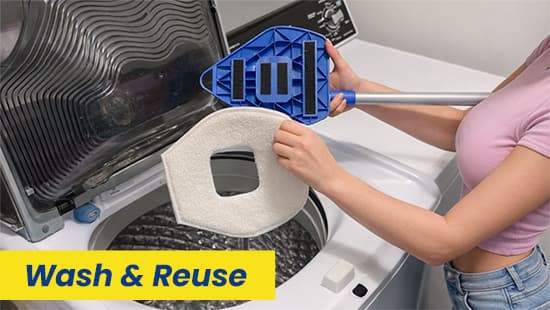 Wash and reuse the cleaning pad